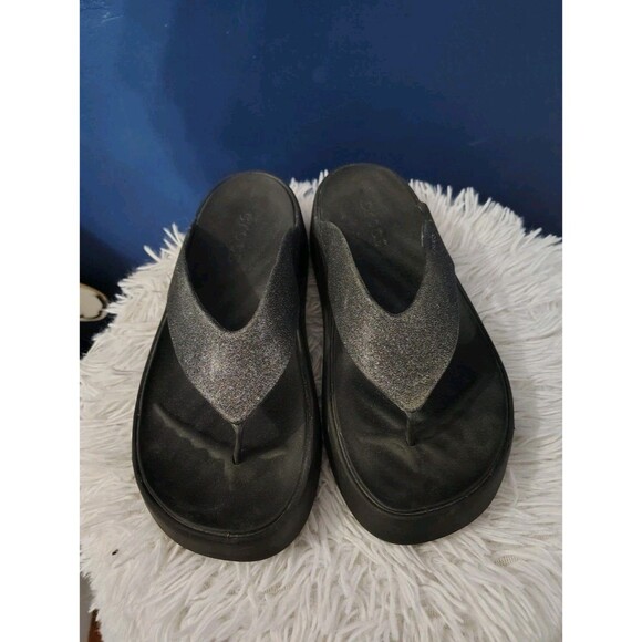 Crocs Getaway Glitter Platform Flip Flops Sandals Women’s Size 9 - Picture 1 of 9